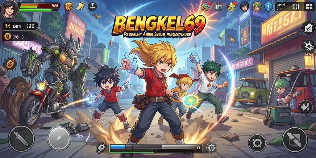 Tampilan gameplay yang seru dan penuh warna dari BENGKEL69.