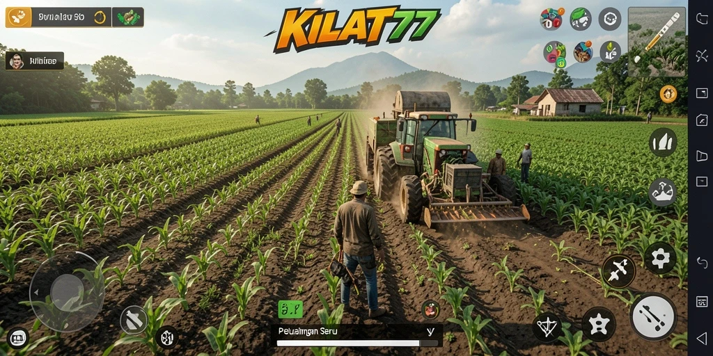 Tampilan gameplay KILAT77 dengan pengalaman bertani yang seru.