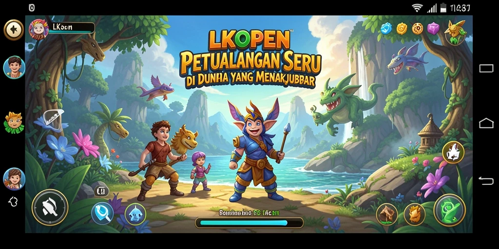 Screenshot gameplay LKOPEN yang menunjukkan aksi petualangan yang seru.