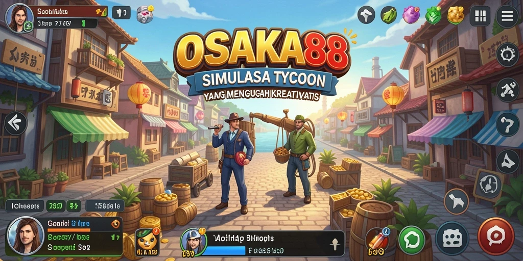Tampilan gameplay OSAKA88 saat membangun kerajaan bisnis.