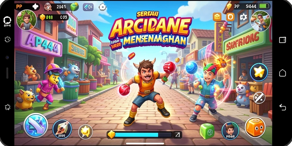 Tampilan gameplay seru dari PP444 yang menampilkan level menantang.