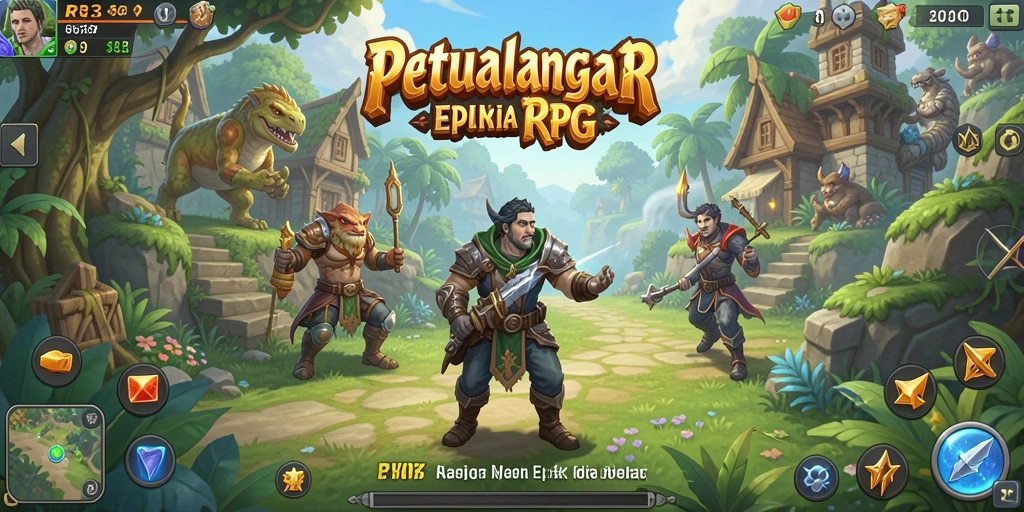 Screenshot menampilkan aksi pertempuran seru di dunia RPG.