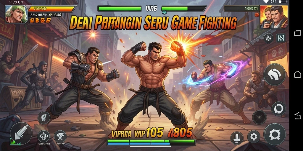 Tampilan pertarungan seru dalam game Fighting VIP805.